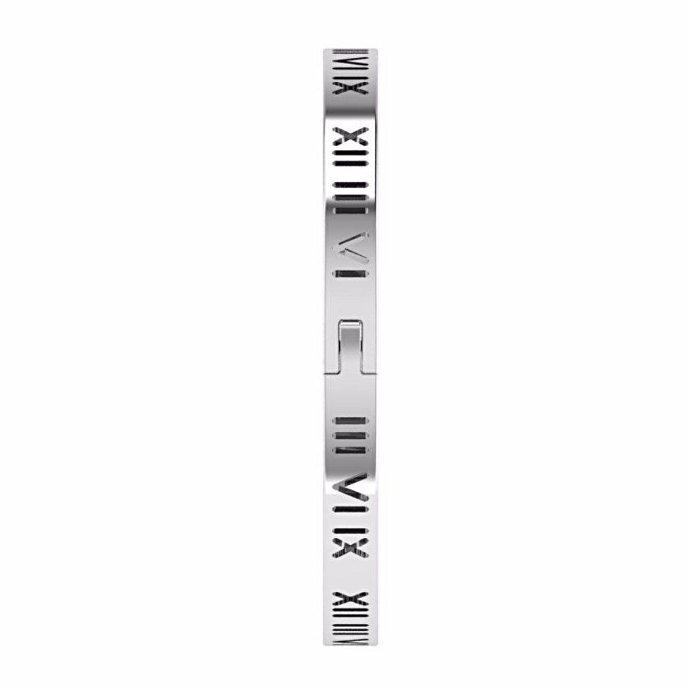 SILVER ROMAN NUMERAL BRACELET WITH ZIRCON STONE INLAY NEW - Picture 6 of 9